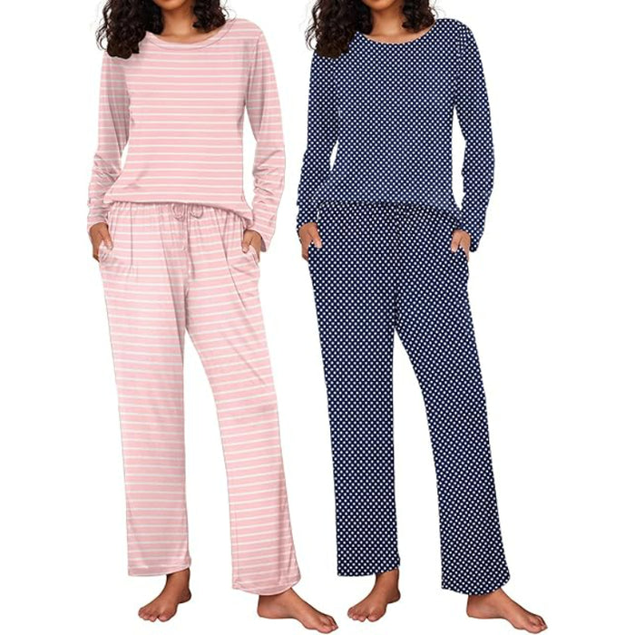 2 Pack Long Sleeve Sleepwear Loungewear