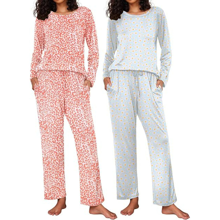 2 Pack Long Sleeve Sleepwear Loungewear