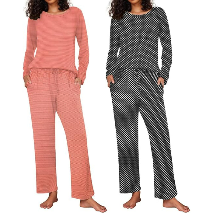 2 Pack Long Sleeve Sleepwear Loungewear