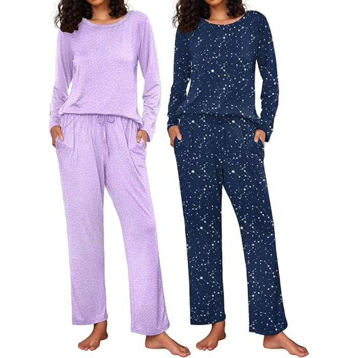 2 Pack Long Sleeve Sleepwear Loungewear