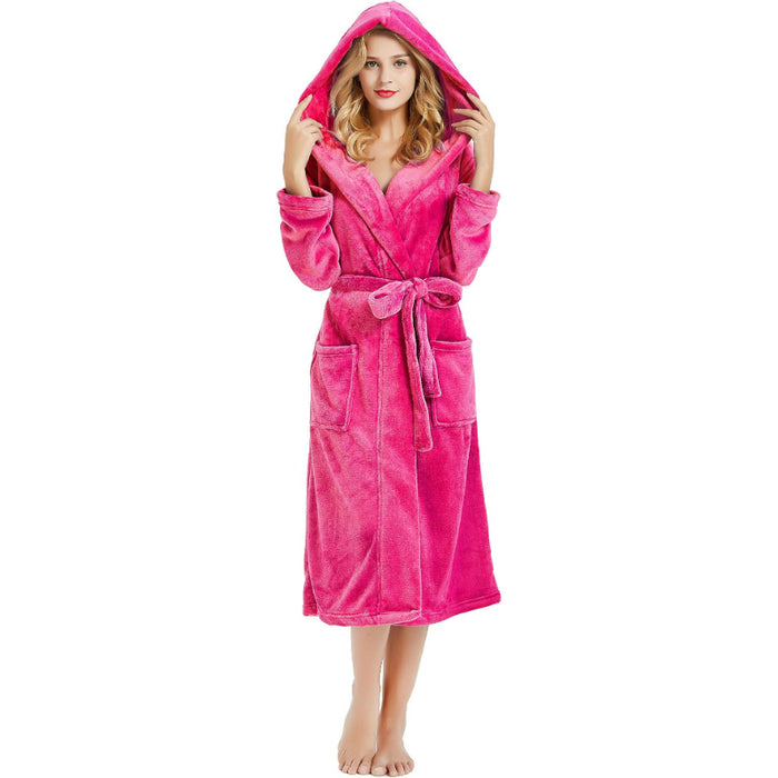 Long Hooded Fleece Robe