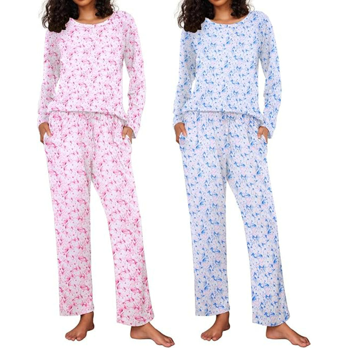 2 Pack Long Sleeve Sleepwear Loungewear