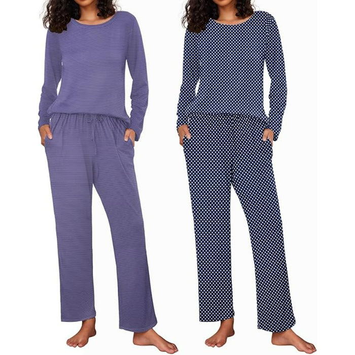 2 Pack Long Sleeve Sleepwear Loungewear