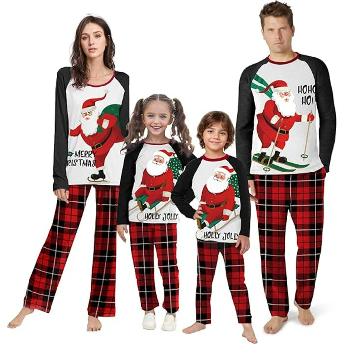 Reindeer Printed Christmas Themed Family Matching Sleepwear