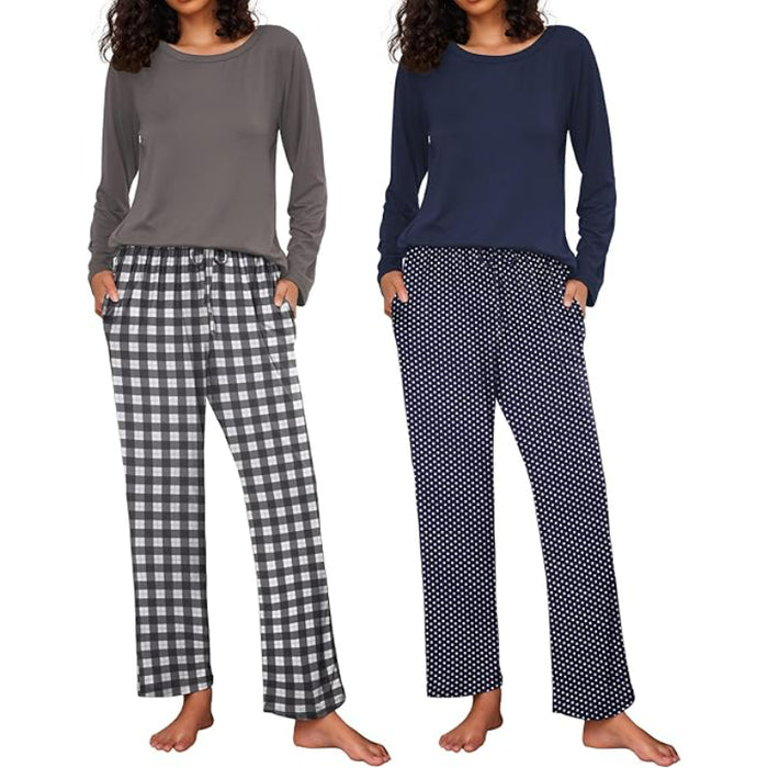 2 Pack Long Sleeve Sleepwear Loungewear