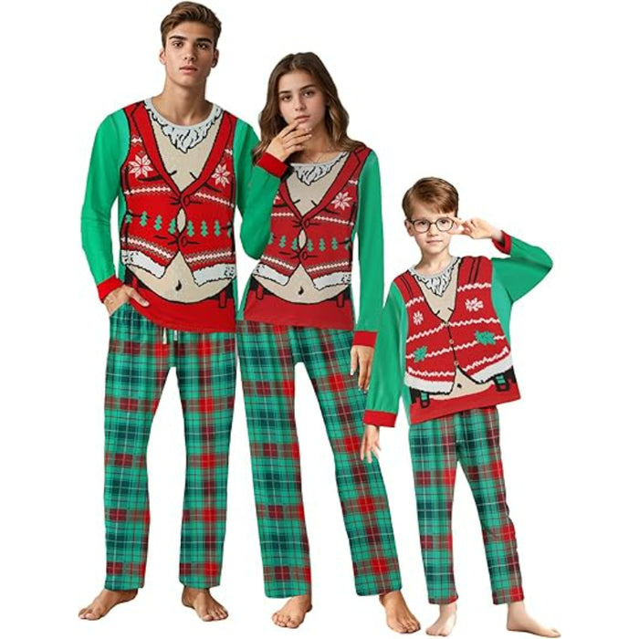 Christmas Themed Family Matching Pajama Set