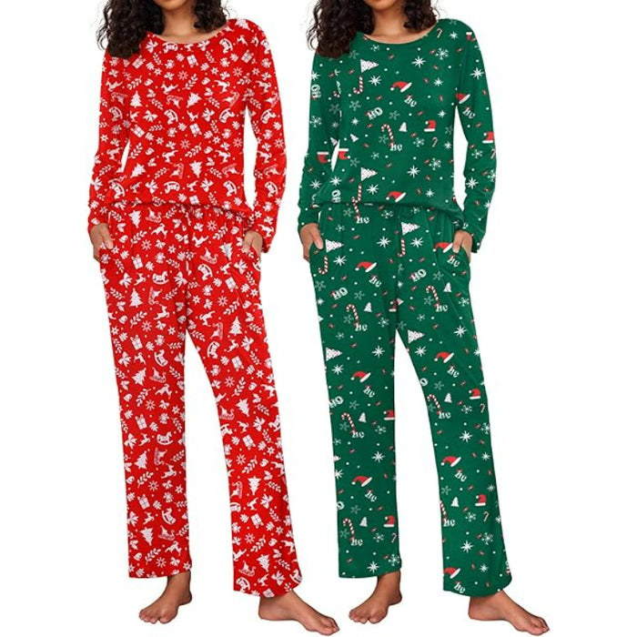 2 Pack Christmas Themed Pajama Set