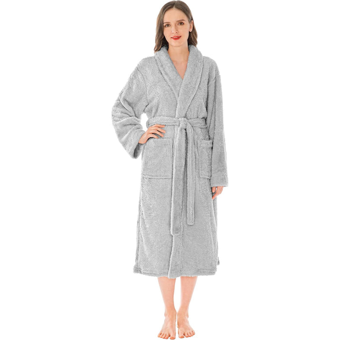 Fluffy Plush Soft Bathrobe