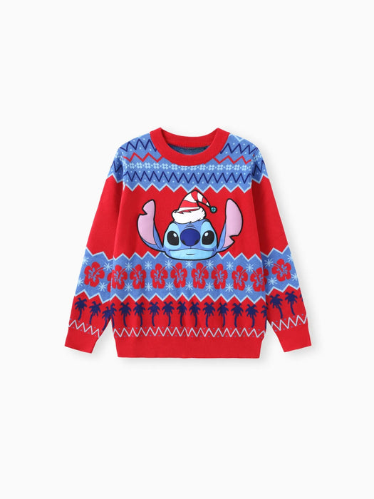 Cartoon Printed Matching Christmas Sweater