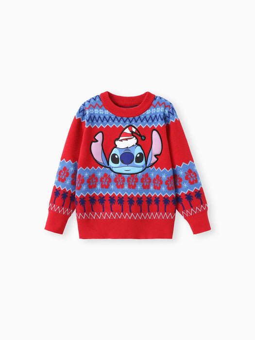 Cartoon Printed Matching Christmas Sweater