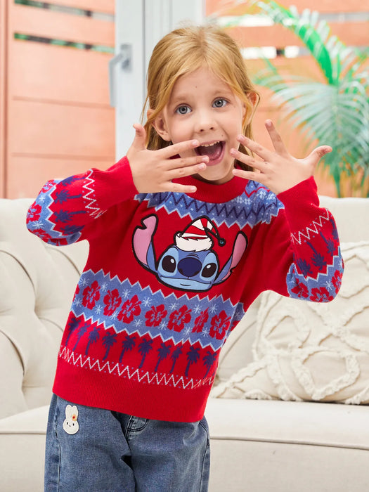 Cartoon Printed Matching Christmas Sweater