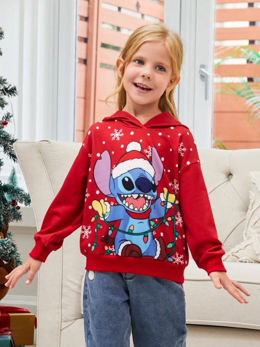 Stitch Festive Family Matching Christmas Hoodie Set