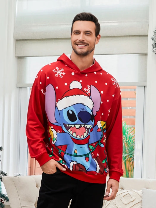 Stitch Festive Family Matching Christmas Hoodie Set