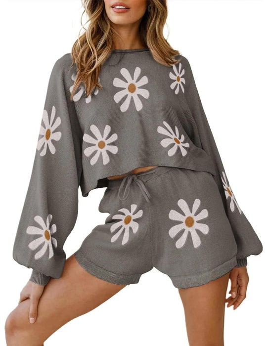 Casual 2 Piece Long Sleeve Pajamas Set