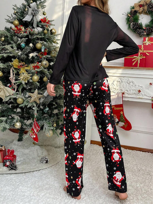 Christmas Fun Santa Print Pajama Set