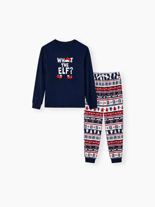 What the ELF Printed Christmas Family Matching Pajamas Set