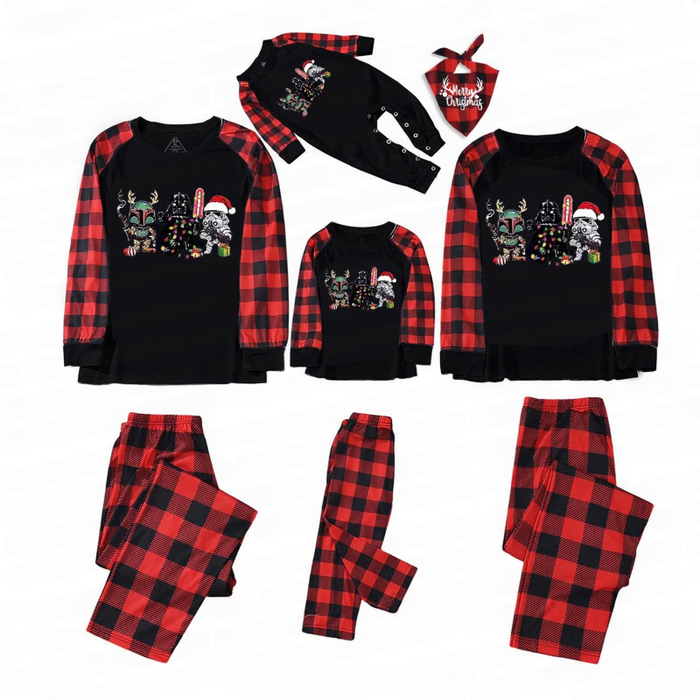 Family Matching Christmas Pajamas Set With Fun Character Design