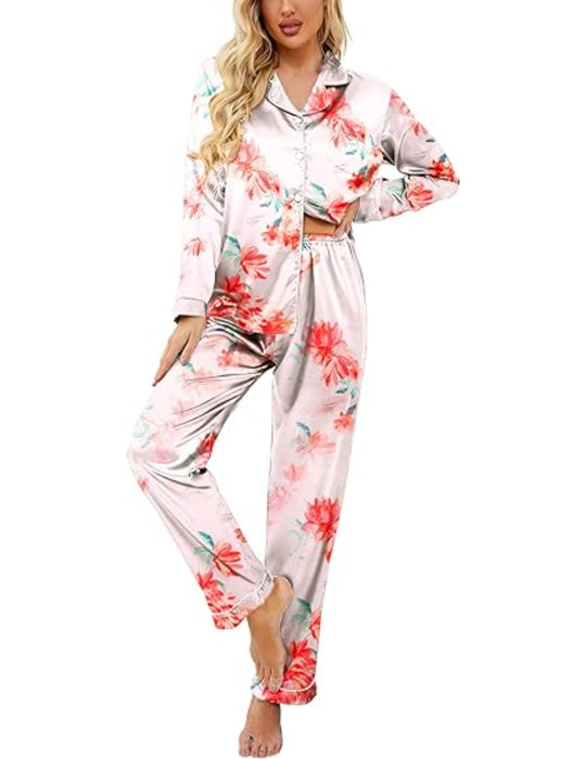 Floral Patterned Comfy Pajamas Set