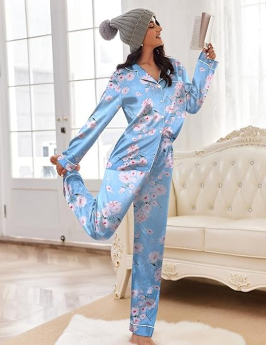 Floral Patterned Comfy Pajamas Set