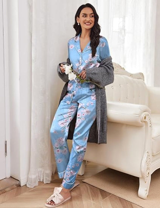 Floral Patterned Comfy Pajamas Set