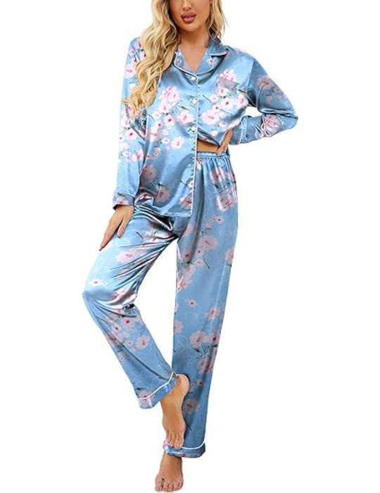 Floral Patterned Comfy Pajamas Set