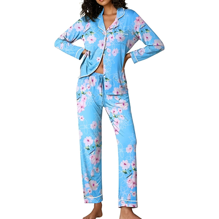 Flower Printed Long Sleeve Lounge Set