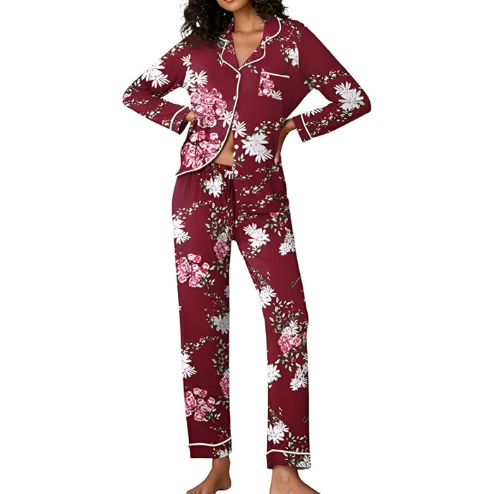 Flower Printed Long Sleeve Lounge Set