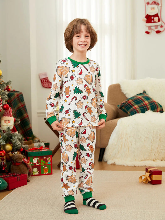 Gingerbread And Holiday Family Matching Pajama Set