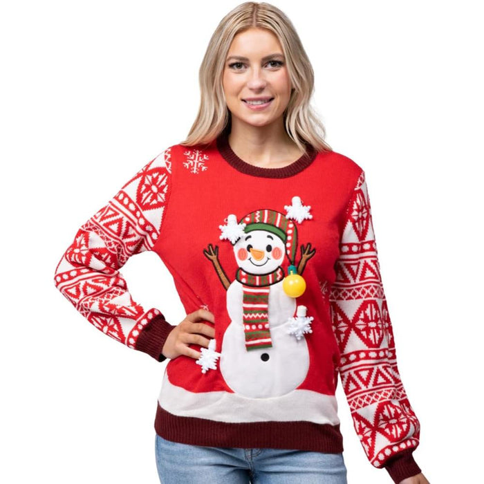 Festive Holiday Knit Sweater With Christmas Design