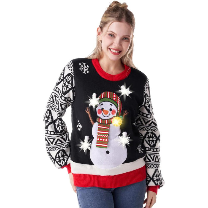 Festive Holiday Knit Sweater With Christmas Design