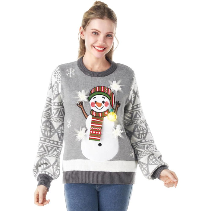 Festive Holiday Knit Sweater With Christmas Design