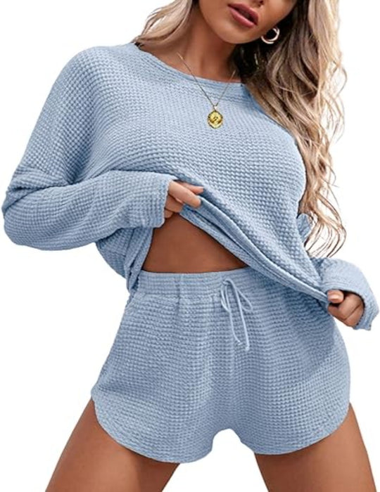 Long Sleeve Top And Knit Pajama Sets