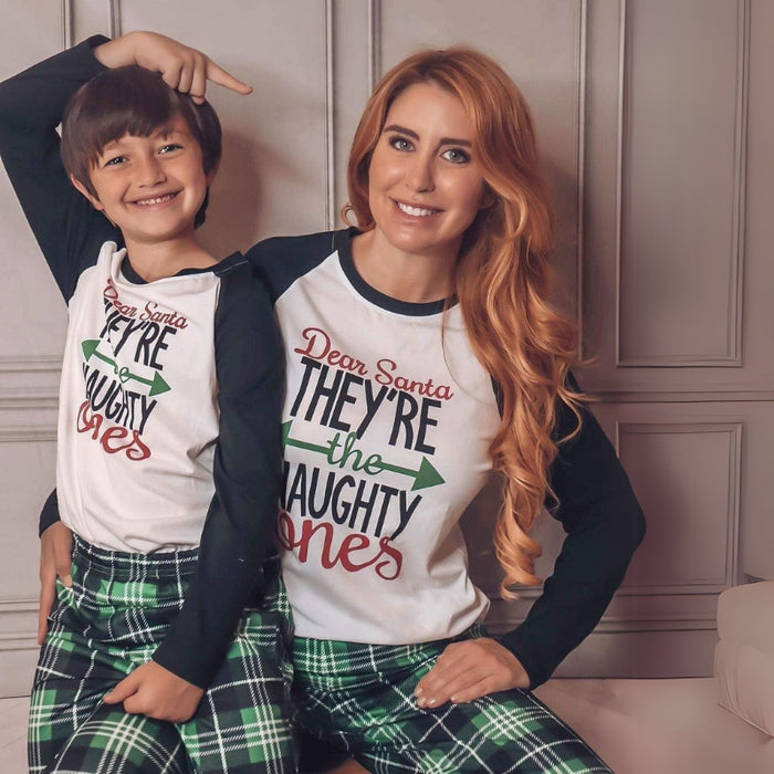 Holiday Letter Print Family Matching Pajama Set