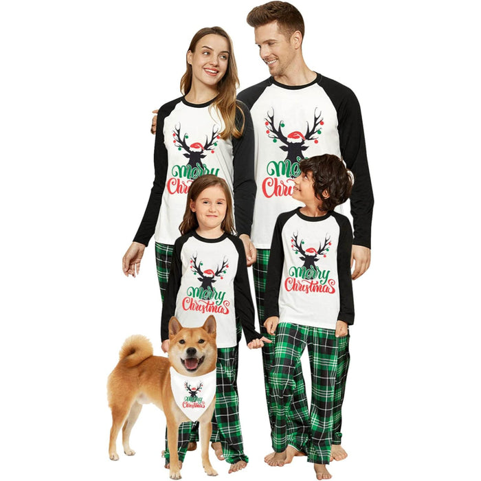 Holiday Letter Print Family Matching Pajama Set