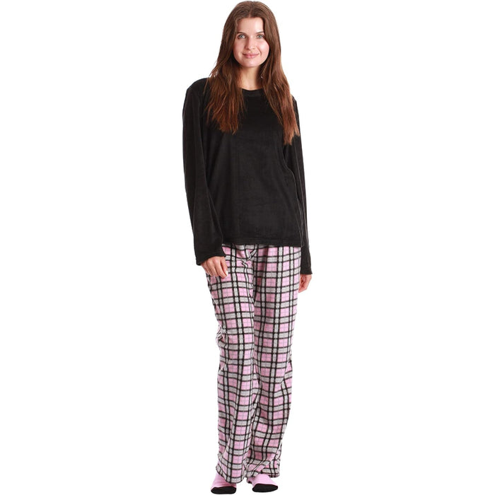 Plaid Pajama Set With Matching Socks