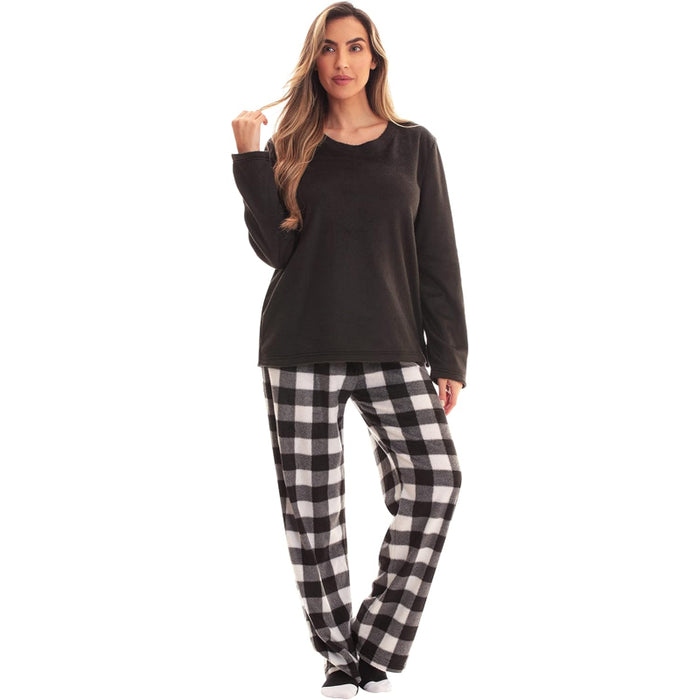 Plaid Pajama Set With Matching Socks