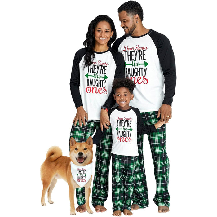 Holiday Letter Print Family Matching Pajama Set