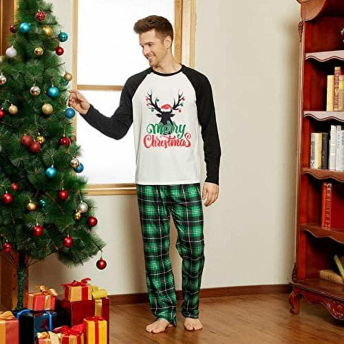 Holiday Letter Print Family Matching Pajama Set