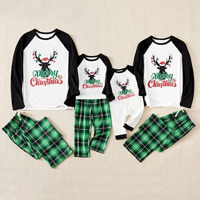 Holiday Letter Print Family Matching Pajama Set