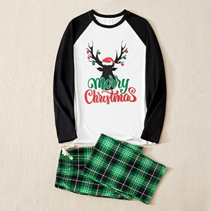 Holiday Letter Print Family Matching Pajama Set