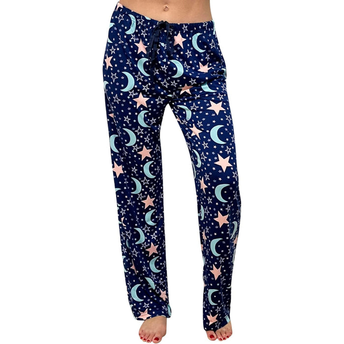 Moon And Stars Printed Pajama Pants