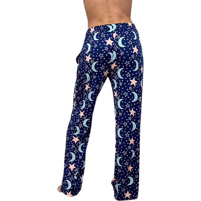 Moon And Stars Printed Pajama Pants