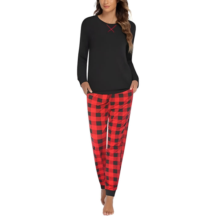 Plaid Print Comfy Pajama Set