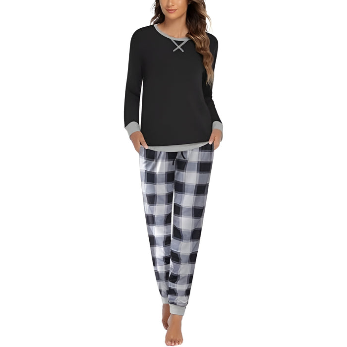 Plaid Print Comfy Pajama Set