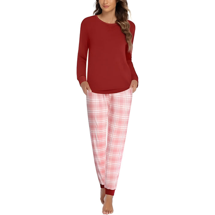 Plaid Print Comfy Pajama Set