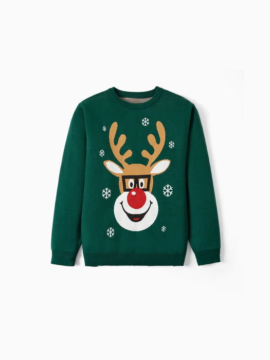 Reindeer Glasses Matching Christmas Sweater