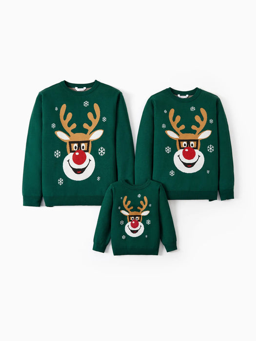 Reindeer Glasses Matching Christmas Sweater