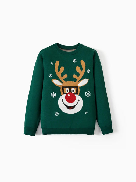 Reindeer Glasses Matching Christmas Sweater