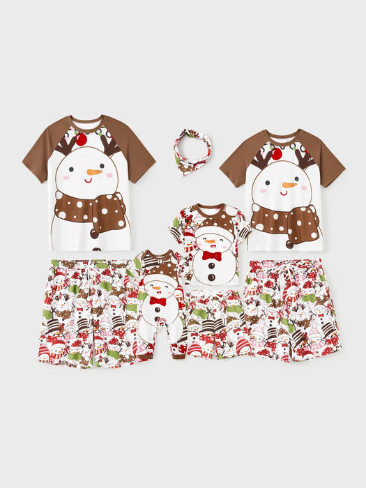 Snowman Printed Family Matching Pajama Set