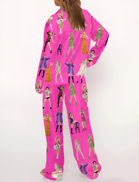 TS Iconic Style Printed Pajama Set